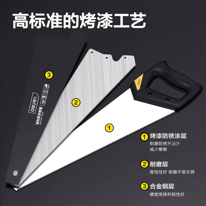 deli得力DL6145锐利型手板锯450mm(黑)(把)高清大图
