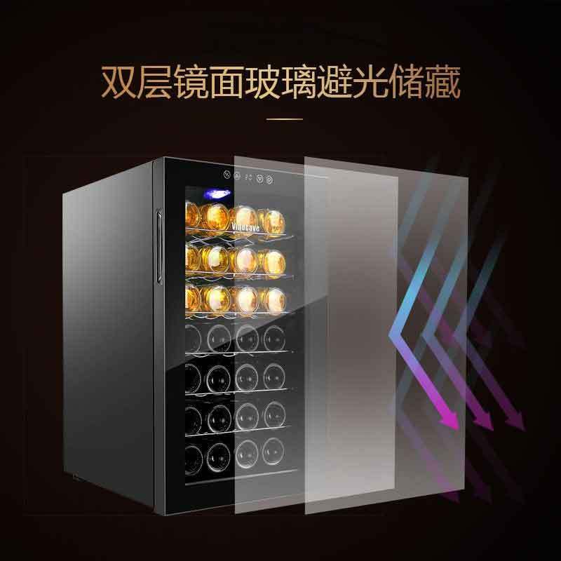Vinocave/维诺卡夫 SC-28AJP 电子恒温红酒柜28支装侧开门 冰吧 冷藏柜 茶叶柜