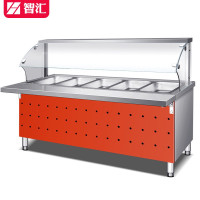 智汇 SFT-068 不锈钢保温售饭台商用 大五格 (单位:台)