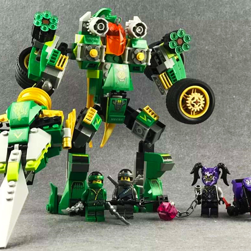 新年幻影忍者劳埃德的夜行战车雷电暴风神龙烈焰谍影拼装积木 杰的