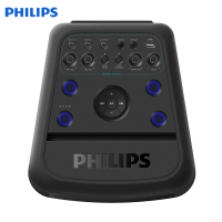 飞利浦PHILIPS NX100 蓝牙户外便携式音响 重低音音箱 移动家庭KTV 卡啦OK K歌 派对灯光秀 广场舞