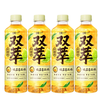 统一双萃柠檬茶 鸭屎香风味500ml*4瓶