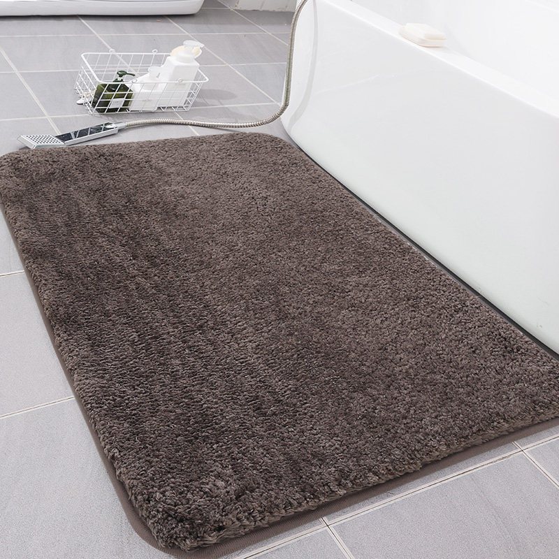 美帮汇地垫垫进卫生间口家用卧室地毯厨房卫浴吸水脚垫浴室防滑垫 深灰色 50*80cm