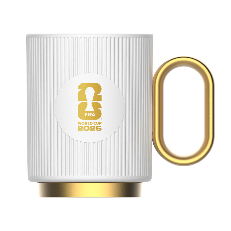 FIFA国际足联美加墨2026世界杯纪念品罗马复古马克杯380ml白色正品带防伪码