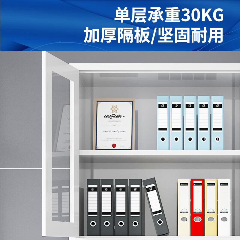 文件柜档案柜铁皮柜办公柜钢制资料柜财务室储物柜中二斗文件柜加厚