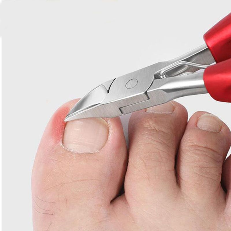 指甲剪单个甲沟炎专用指甲钳指甲刀鹰嘴修脚刀修脚剪不锈钢死皮剪红色