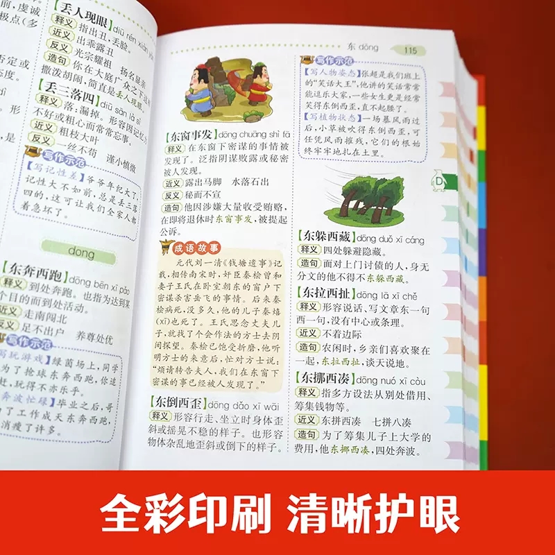 [七本]成语+英语+好词+同近+组词+多功能+数学定律 [正版]2024年小学生成语词典小学多功能大全彩图版中小学中华成高清大图