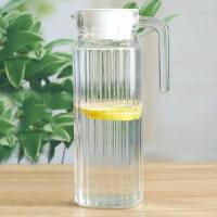 装开水玻璃瓶耐高温的 大容量家用装水的塑料大水壶超大容量耐热 1.1升条纹壶