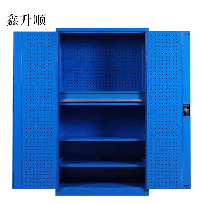 鑫升顺工具柜加厚铁皮储物柜工厂车间用带抽屉汽修多功能收纳柜通门内一抽柜蓝色高清大图