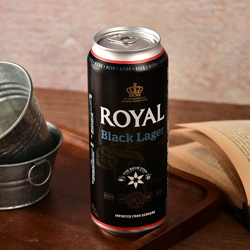 丹麦原装进口 ROYAL皇家黑啤酒500ml*12听/箱