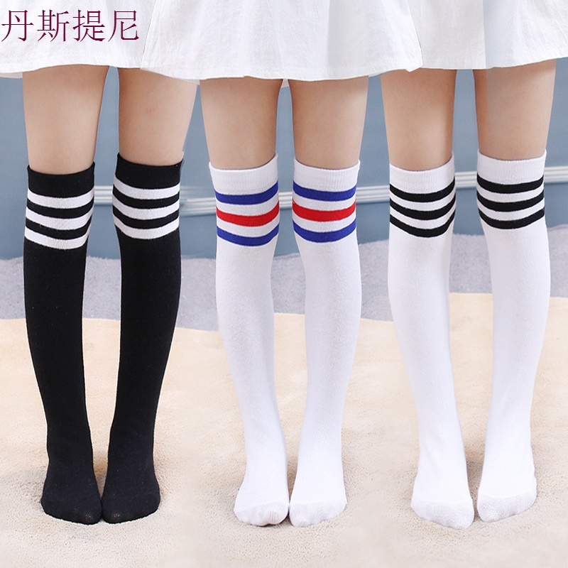 女童棉袜韩版宝宝袜儿童堆堆袜半筒袜长筒袜男童过膝足球袜