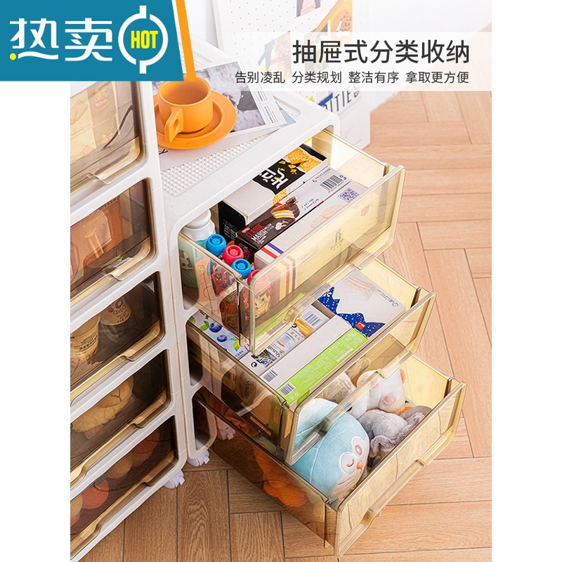 敬平零食置物架家用客厅落地收纳架子儿童玩具卧室床头边可移动储物柜高清大图