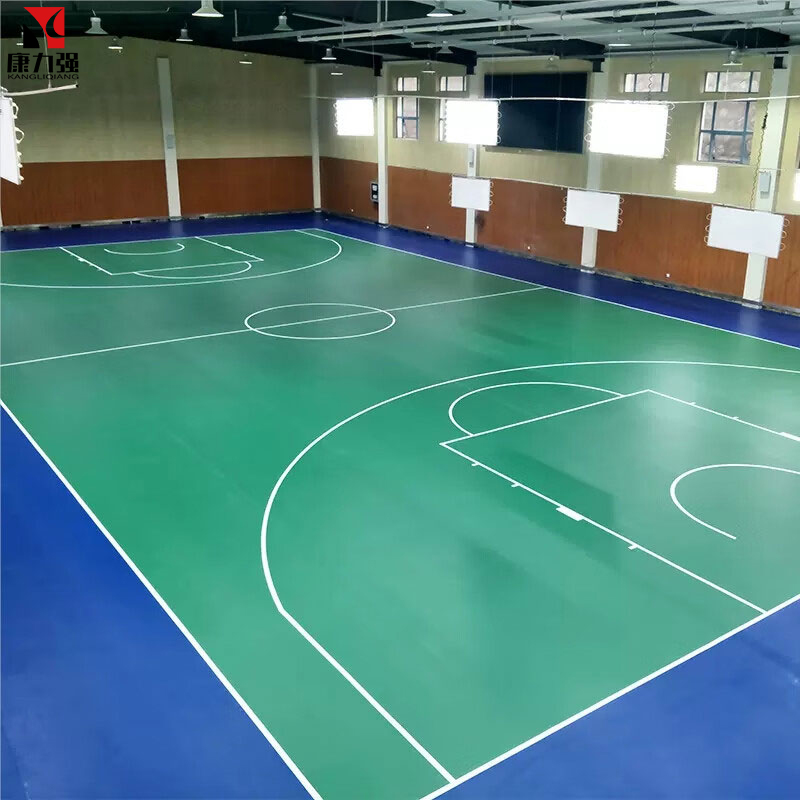 康力强篮球场地胶室内球馆PVC塑胶地板耐磨防滑运动地板胶垫 金宝纹6.0mm一平方