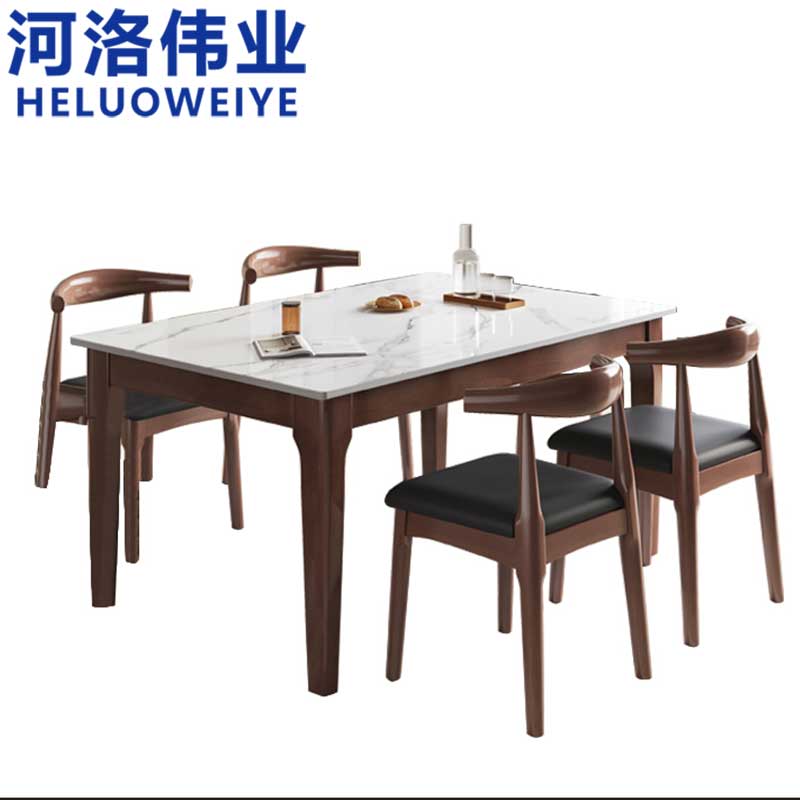 河洛伟业餐桌 餐桌椅 1.5m套高清大图