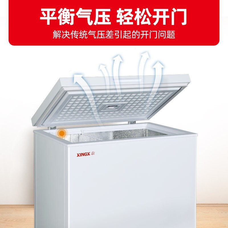 星星(XINGX) BD/BC-147JE 147升厨房商用保鲜设备 冰柜卧式冷柜小家用商用顶开门保鲜柜 冷藏冷冻单温柜