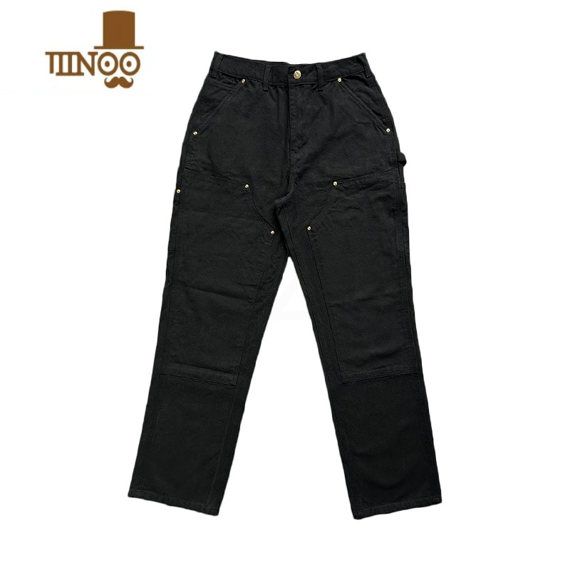 YANXU燃弟 vibe裤子 B01双膝帆布伐木裤工装裤男美式牛仔长裤cleanfi牛高清大图