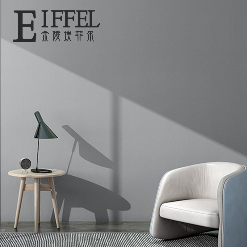 BONJEAN北欧羊绒无缝墙布墙纸现代简约家用卧室温馨客厅灰色素壁布 浅灰色H32015