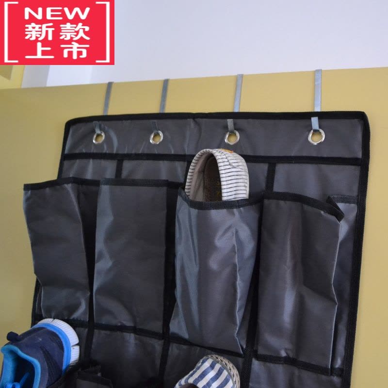 可莉允大容量门后拖鞋挂袋鞋子收纳袋挂袋器墙挂式玩具杂物储物袋鞋袋图片
