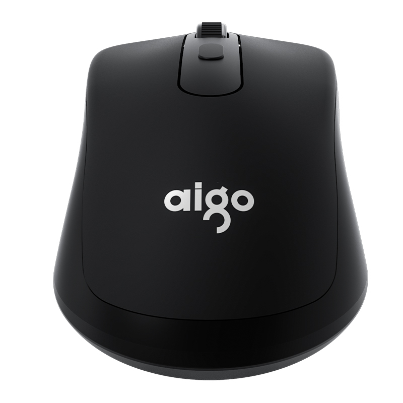 爱国者(AIGO) 2.4G无线鼠标安静无声可爱游戏办公家用小巧精致 M21 黑色