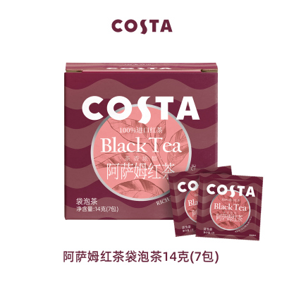 COSTA红茶袋泡茶伴手礼适合女生喝的锡兰红茶阿萨姆斯里兰卡