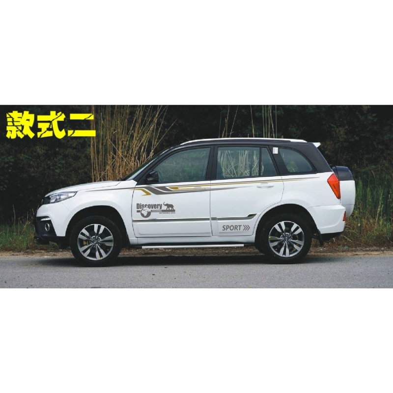 适用适用于奇瑞瑞虎3车贴拉花腰线改装贴纸瑞虎3专用车身彩条装饰贴花