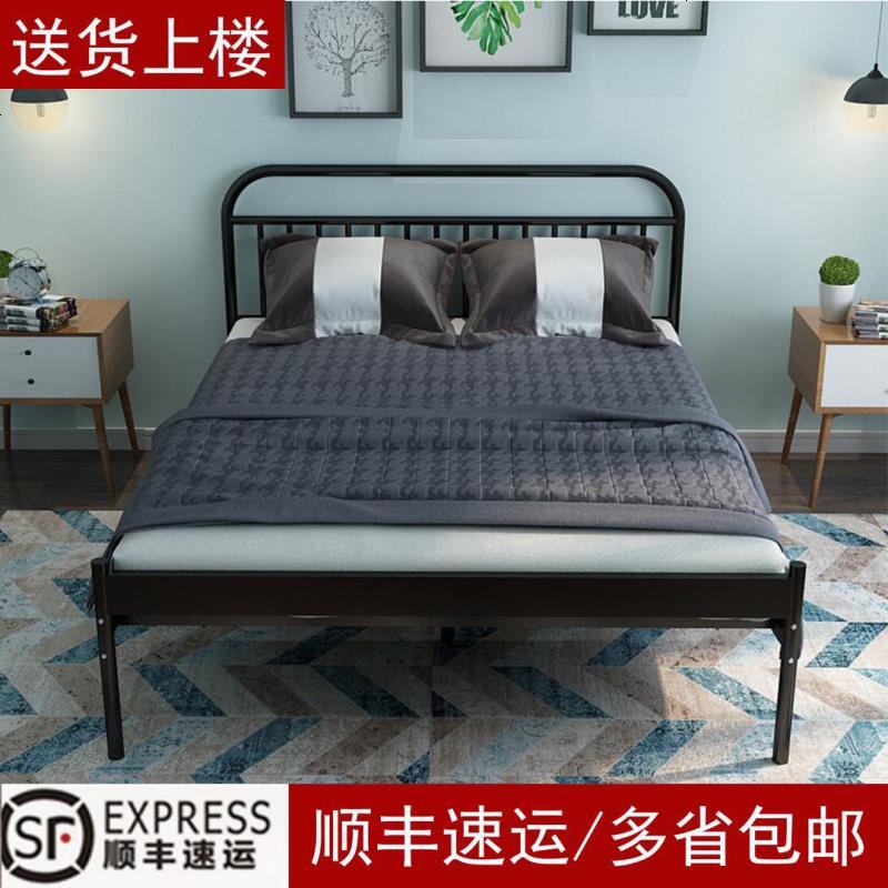 铁艺床双人1.5米铁架床北欧简约ins网红公主出租屋1.8m单人床高清大图