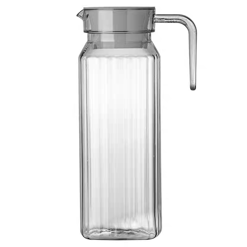 百春宝 亚克力水壶 1.1L 条纹壶 塑料 凉水壶 耐高温 果汁壶 餐厅 饭店 扎壶 商用 一个