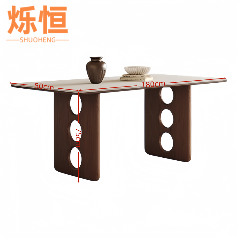 烁恒 实木餐桌 130*80*75 张高清大图