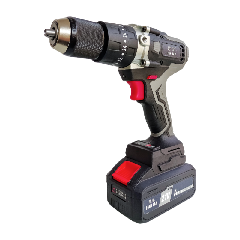 联岚锂电冲击钻电动起子手电钻13mm(21V/5.0AH两电一充)套高清大图