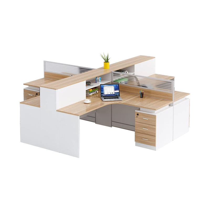 中豫鑫泽 ZYXZ5031407 职员桌屏风工位职员办公桌 十字型四人位含柜