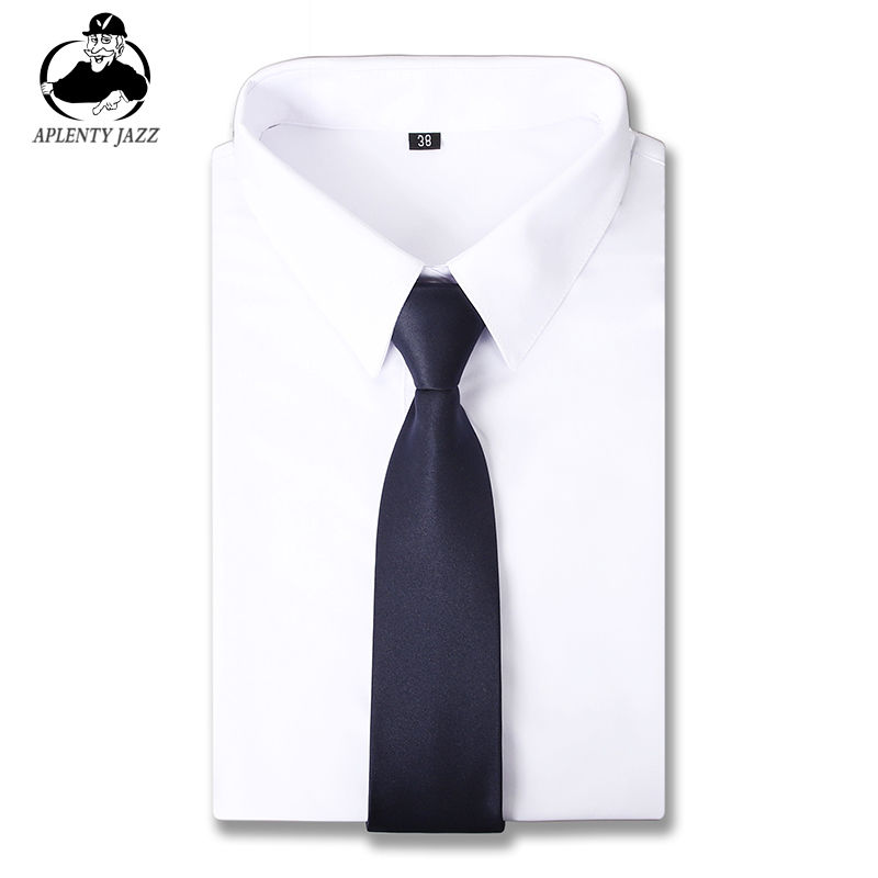 免打结易拉得懒人拉链领带男蓝色上班职业学生黑色红色JK领带女高清大图