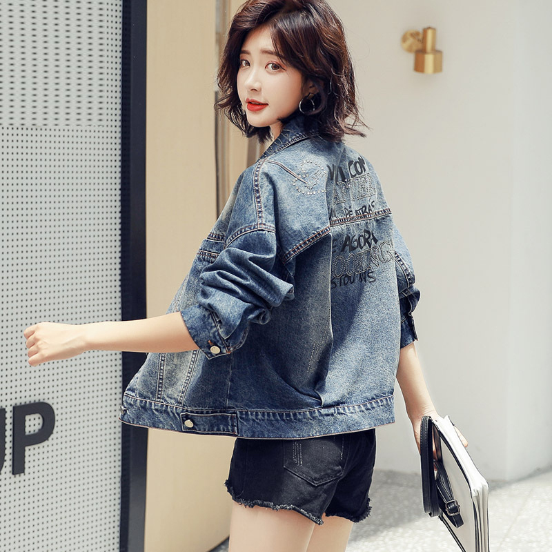 芷臻zhizhen牛仔短外套女秋季2021新款韩版bf原宿宽松百搭休闲牛仔衣