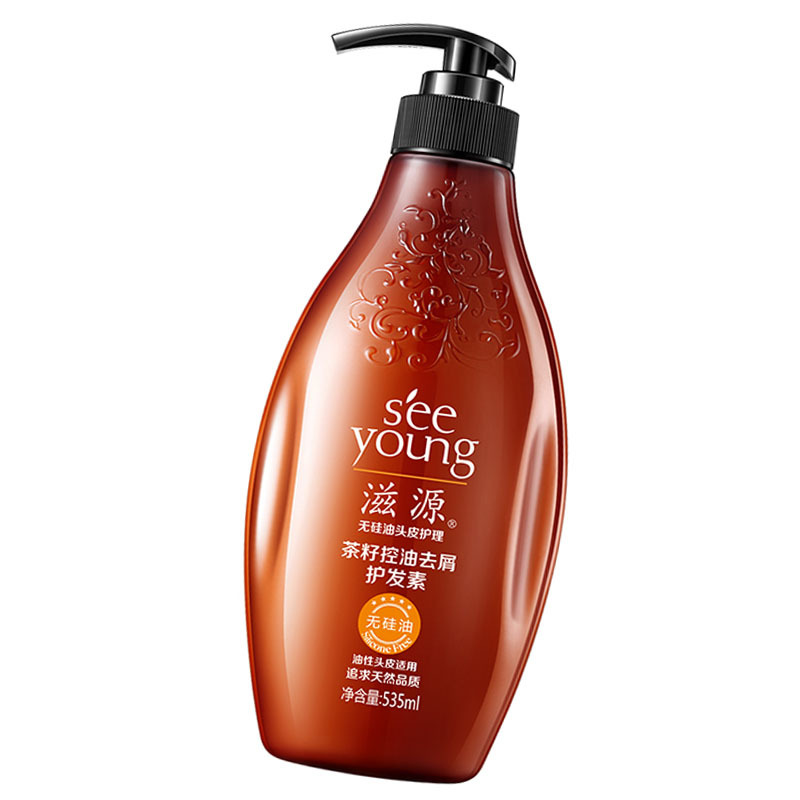 滋源 535ml 茶籽去屑洗头水 油性 1瓶装(单位:件)