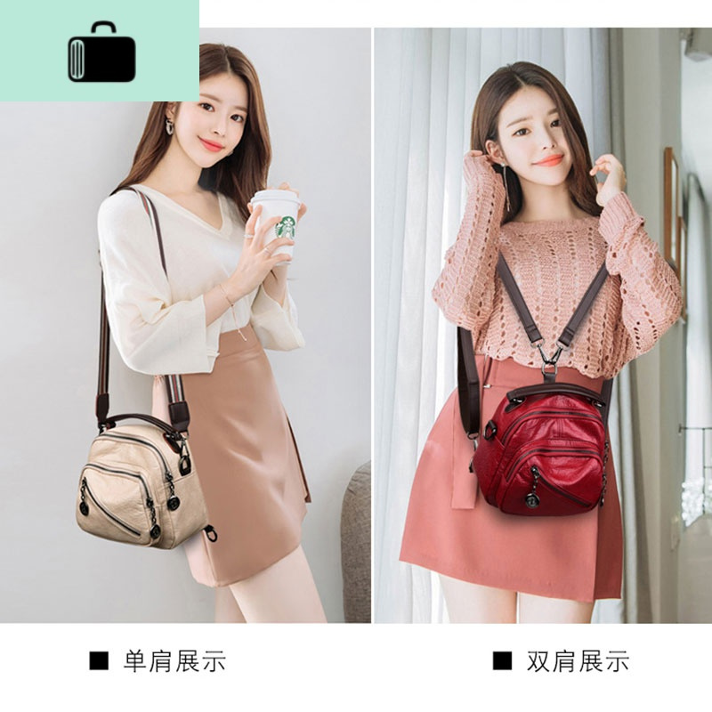 ins个性小包双肩包潮牌女2020新款韩版皮单双肩斜跨迷你小背包NEW LAKE