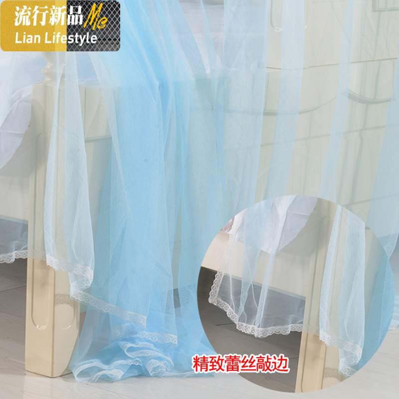 免安装粘钩吸顶蚊帐加厚双层子母床吊顶上下铺一体儿童高低床蚊帐 三维工匠高清大图