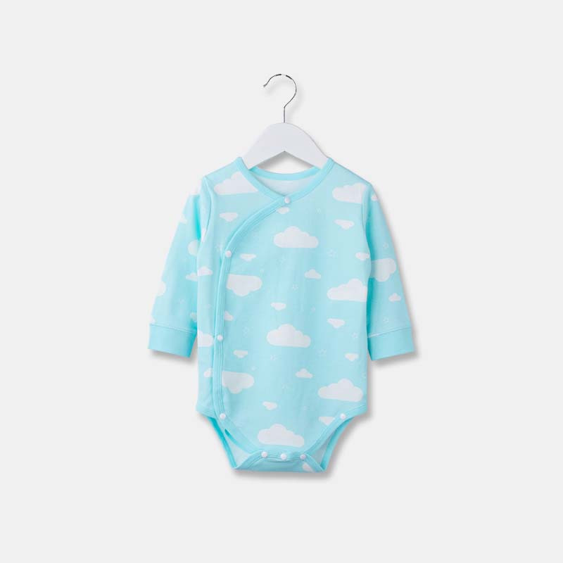 初生婴儿衣服新生儿连身体衣长袖纯棉三角哈衣0-3个月6宝宝和尚服