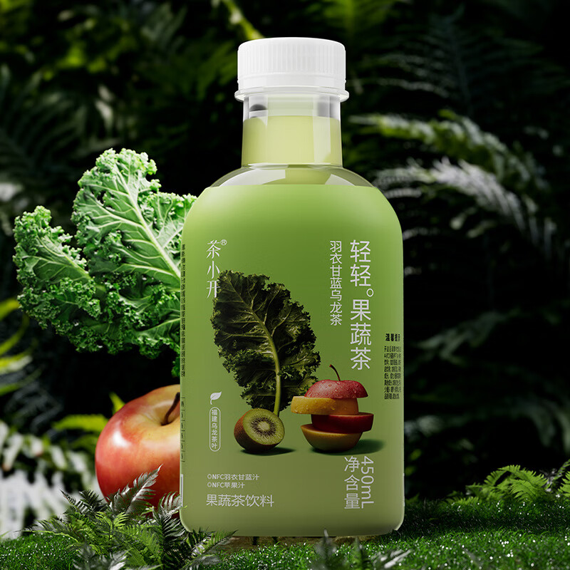 茶小开羽衣甘蓝乌龙茶450ml*15高清大图