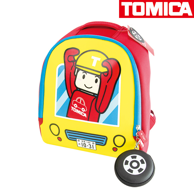 TOMY多美卡幼儿园书包男女孩子卡通小汽车儿童背包轻便透气3-5岁