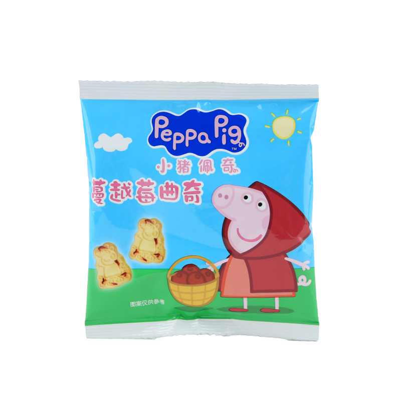 小猪佩奇PeppaPig蔓越莓曲奇饼干80g 盒装