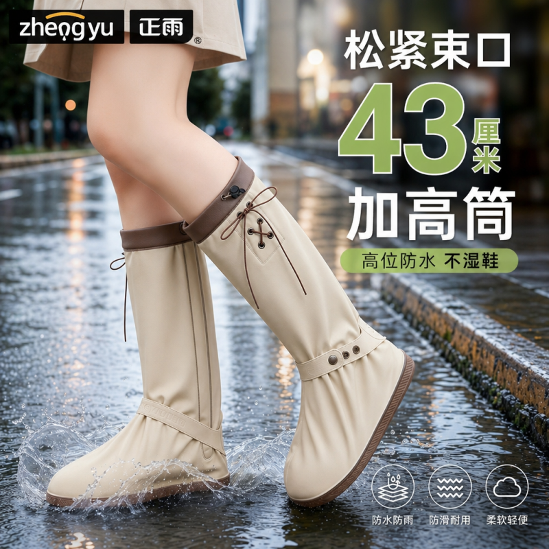 正雨新款防水透气户外骑行雨披加厚防风连帽设计适合男女通用9063高清大图