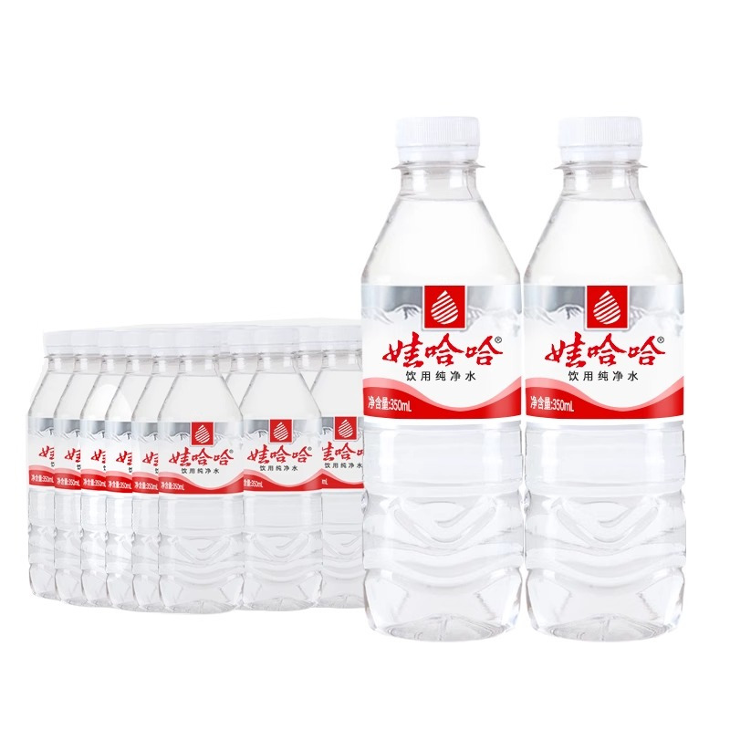 娃哈哈纯净水350ml*12瓶便携装饮用水非矿泉水特价高清大图