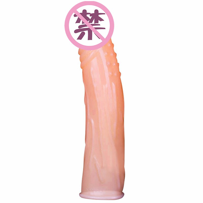 云曼 加长套7厘米狼牙套男用加长加粗大颗粒锁精男性龟亀头套震动套环阳具套夫妻房事性用品情 加长7厘米-肉色套延长套高清大图
