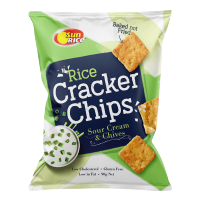 澳洲 SunRice尚米滋 休闲 膨化 零食 非油炸 粗粮 酸奶香葱味薄脆米片脆米饼 90g
