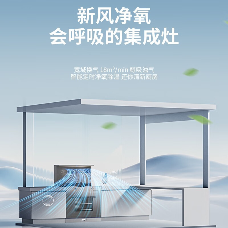 森歌(SENG)集成灶 L1ZK蒸烤一体 外观美 大容量 厨房灶具家用蒸烤箱燃气灶 白色款(气源备注)高清大图