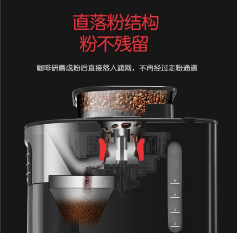 摩飞电器美式磨豆 咖啡机智能程序MR1028(单位:台)高清大图