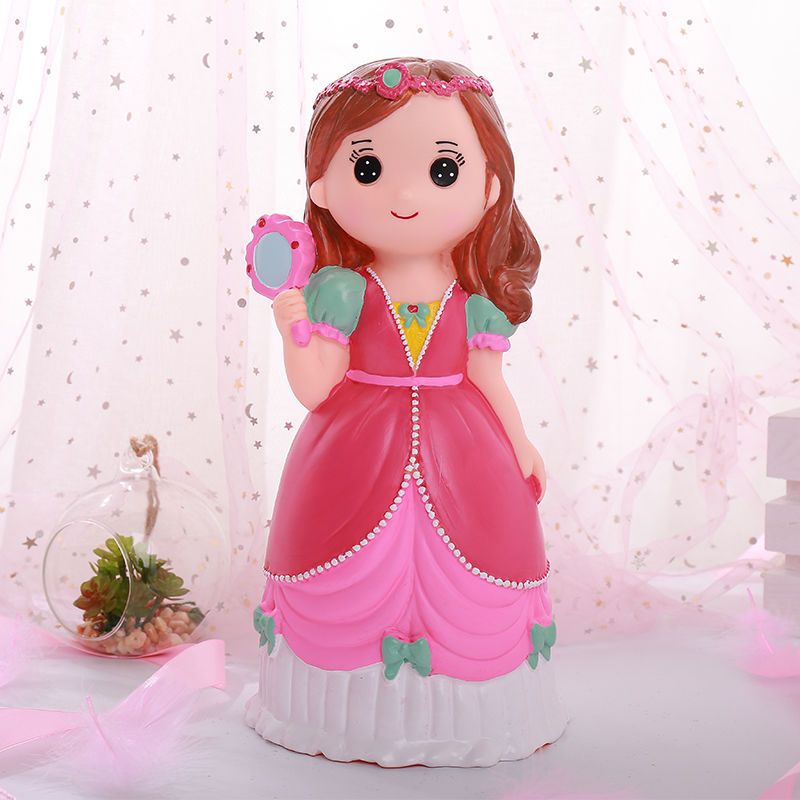 小公主网红存钱罐只进不出大号少女防摔储蓄罐儿童生日礼物w4|小号003