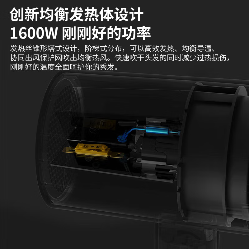 直白 可折叠吹风机负离子护发恒温速干便携电吹风低音沙发吹风筒 粉色/白色可选 HL380(影)高清大图