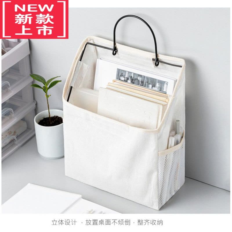 可莉允宿舍课桌收纳挂袋挂墙壁挂书桌ins收纳袋床头布袋墙上门后置物袋w图片