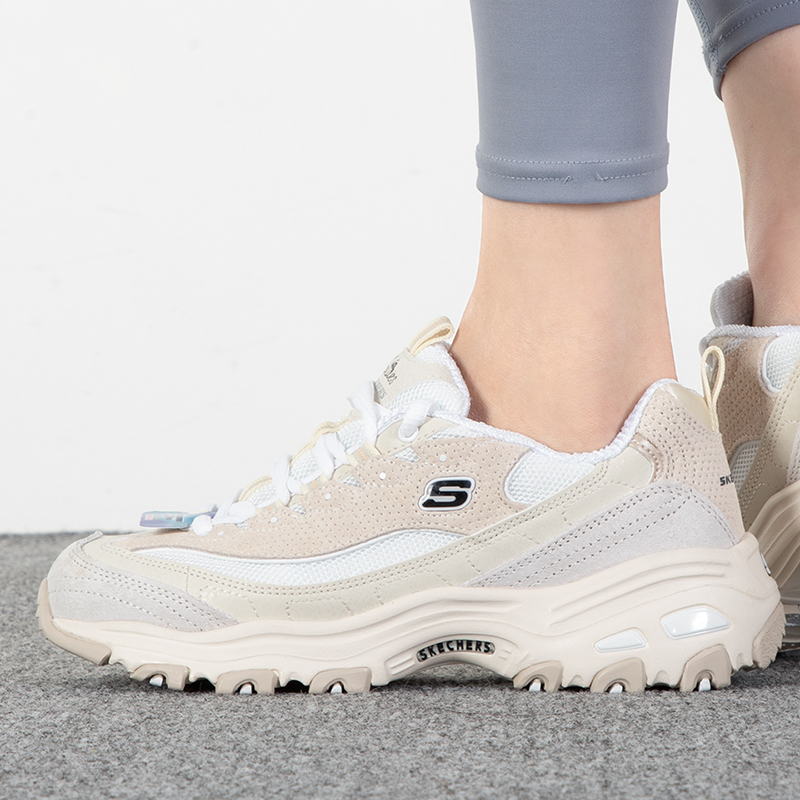 Skechers斯凯奇女鞋新款运动鞋健身训练透气熊猫鞋休闲鞋13147-OFWT ZP高清大图