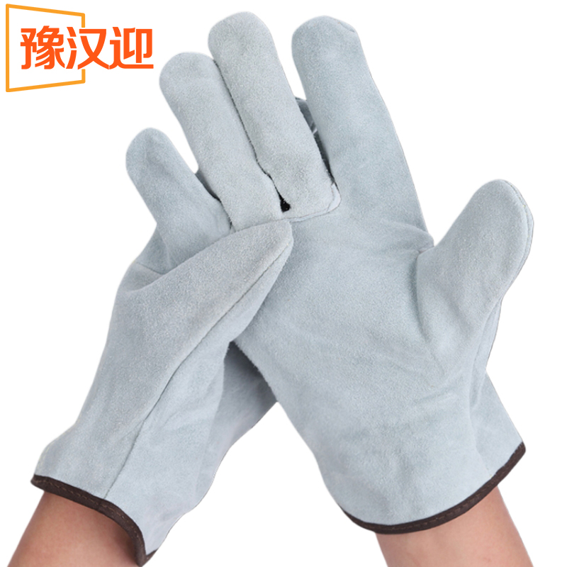 豫汉迎牛皮短款手套高清大图